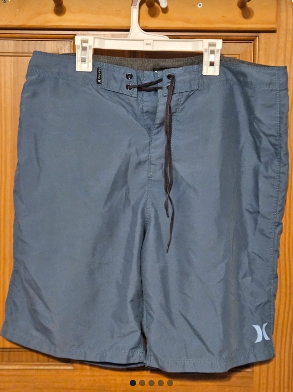 Hurley Men's Slate Blue Boardshorts with Black Drawstring